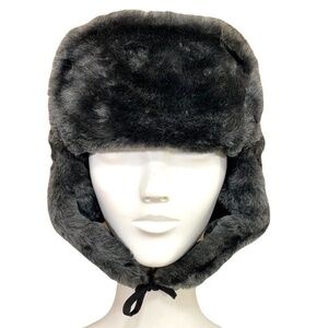 Brown‎ Faux Fur Trapper Cap Mens 60 Trooper Hat Lined